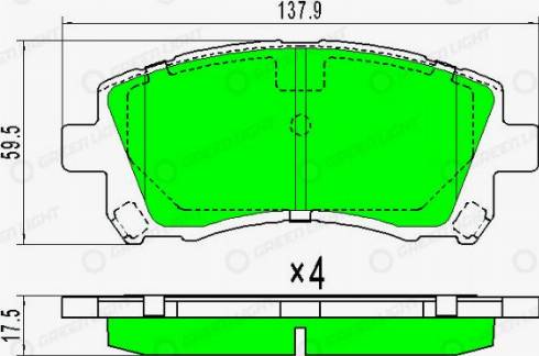 AutomotiveAdriado GLBP0328 - Kit de plaquettes de frein, frein à disque cwaw.fr