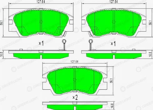 AutomotiveAdriado GLBP0322 - Kit de plaquettes de frein, frein à disque cwaw.fr