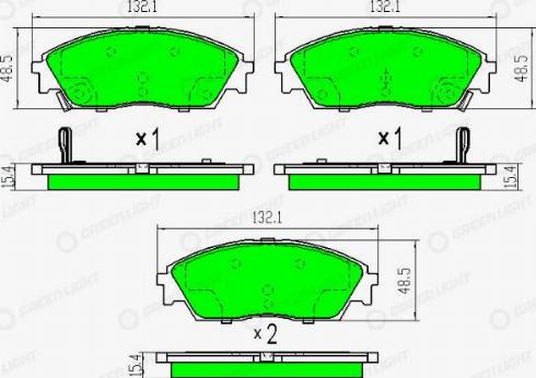 AutomotiveAdriado GLBP0327 - Kit de plaquettes de frein, frein à disque cwaw.fr