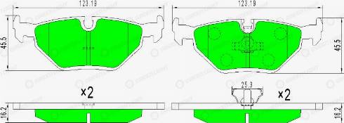 AutomotiveAdriado GLBP0379 - Kit de plaquettes de frein, frein à disque cwaw.fr