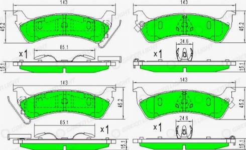 AutomotiveAdriado GLBP0375 - Kit de plaquettes de frein, frein à disque cwaw.fr