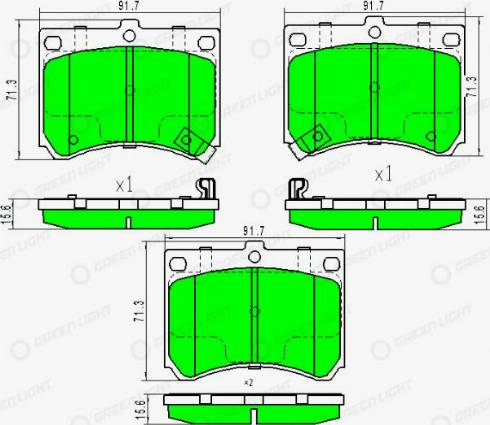 AutomotiveAdriado GLBP0376 - Kit de plaquettes de frein, frein à disque cwaw.fr