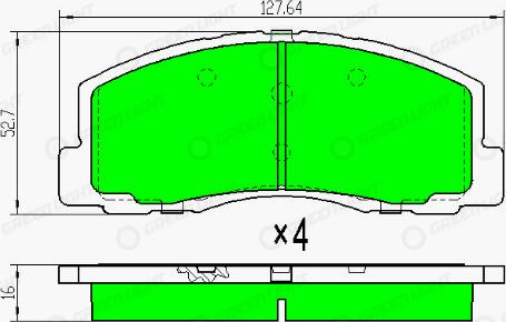 AutomotiveAdriado GLBP0373 - Kit de plaquettes de frein, frein à disque cwaw.fr