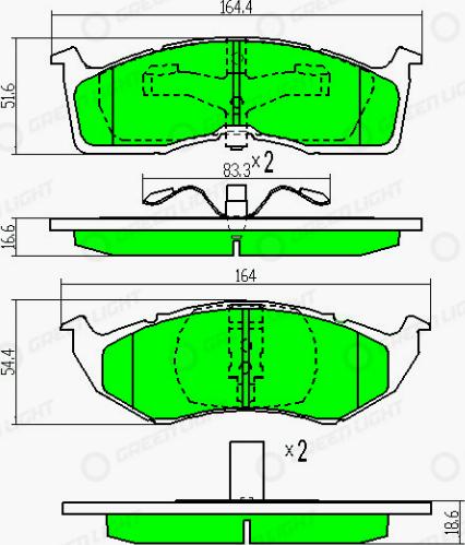 AutomotiveAdriado GLBP0377 - Kit de plaquettes de frein, frein à disque cwaw.fr