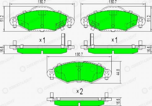 AutomotiveAdriado GLBP0299 - Kit de plaquettes de frein, frein à disque cwaw.fr