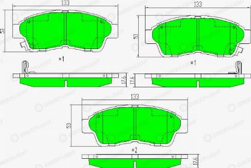 AutomotiveAdriado GLBP0294 - Kit de plaquettes de frein, frein à disque cwaw.fr