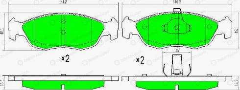 AutomotiveAdriado GLBP0295 - Kit de plaquettes de frein, frein à disque cwaw.fr