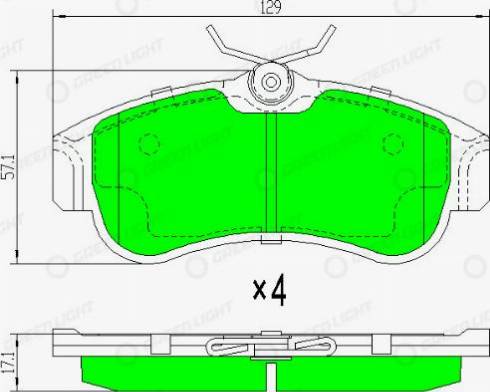 AutomotiveAdriado GLBP0291 - Kit de plaquettes de frein, frein à disque cwaw.fr