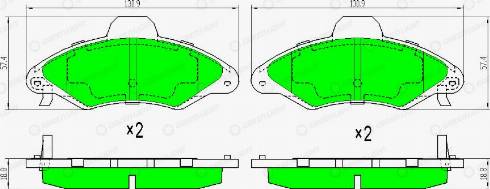 AutomotiveAdriado GLBP0298 - Kit de plaquettes de frein, frein à disque cwaw.fr