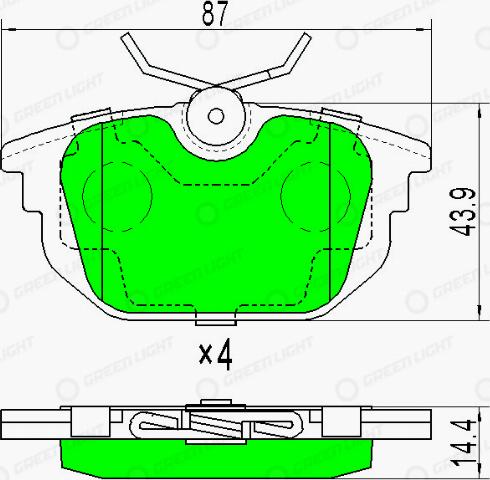 AutomotiveAdriado GLBP0293 - Kit de plaquettes de frein, frein à disque cwaw.fr