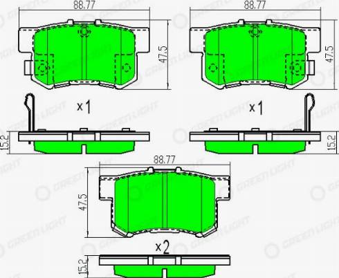 AutomotiveAdriado GLBP0245 - Kit de plaquettes de frein, frein à disque cwaw.fr