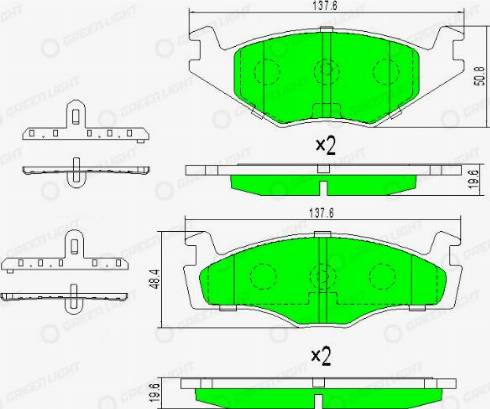 AutomotiveAdriado GLBP0243 - Kit de plaquettes de frein, frein à disque cwaw.fr