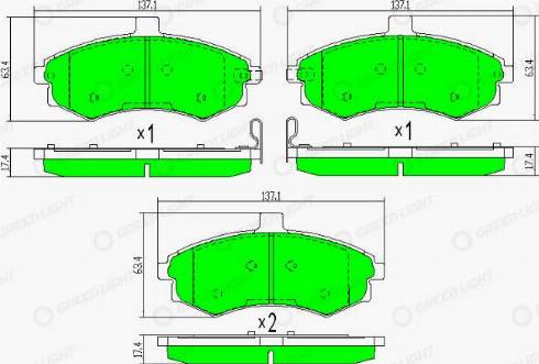 AutomotiveAdriado GLBP0247 - Kit de plaquettes de frein, frein à disque cwaw.fr