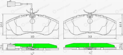 AutomotiveAdriado GLBP0259 - Kit de plaquettes de frein, frein à disque cwaw.fr