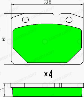 AutomotiveAdriado GLBP0255 - Kit de plaquettes de frein, frein à disque cwaw.fr