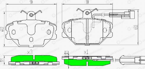 AutomotiveAdriado GLBP0256 - Kit de plaquettes de frein, frein à disque cwaw.fr