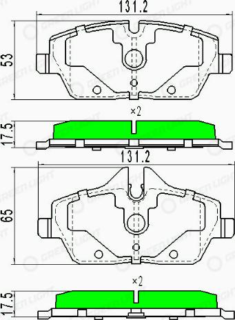 AutomotiveAdriado GLBP0250 - Kit de plaquettes de frein, frein à disque cwaw.fr