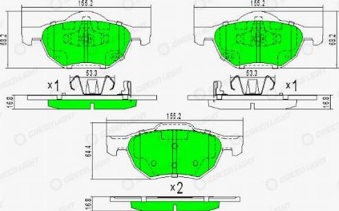 AutomotiveAdriado GLBP0251 - Kit de plaquettes de frein, frein à disque cwaw.fr