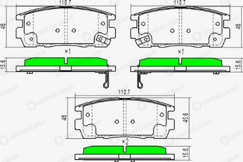 AutomotiveAdriado GLBP0252 - Kit de plaquettes de frein, frein à disque cwaw.fr