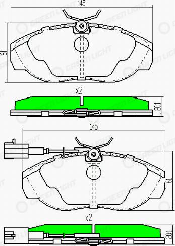 AutomotiveAdriado GLBP0269 - Kit de plaquettes de frein, frein à disque cwaw.fr