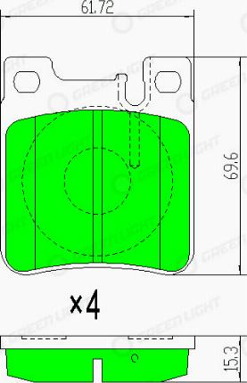 AutomotiveAdriado GLBP0264 - Kit de plaquettes de frein, frein à disque cwaw.fr