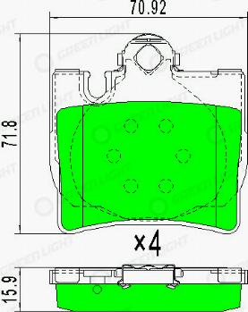 AutomotiveAdriado GLBP0265 - Kit de plaquettes de frein, frein à disque cwaw.fr