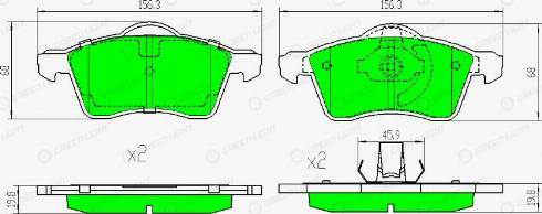 AutomotiveAdriado GLBP0266 - Kit de plaquettes de frein, frein à disque cwaw.fr