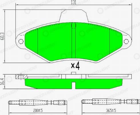 AutomotiveAdriado GLBP0260 - Kit de plaquettes de frein, frein à disque cwaw.fr