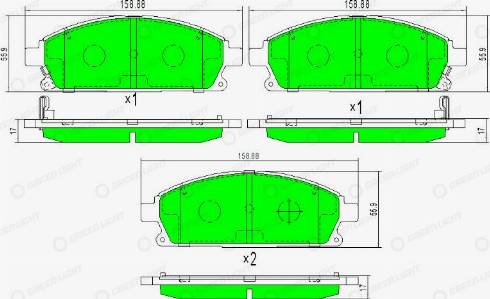 AutomotiveAdriado GLBP0263 - Kit de plaquettes de frein, frein à disque cwaw.fr