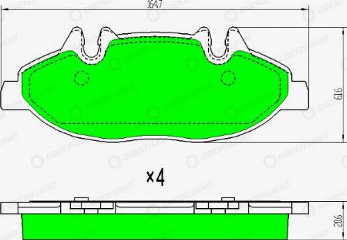 AutomotiveAdriado GLBP0262 - Kit de plaquettes de frein, frein à disque cwaw.fr