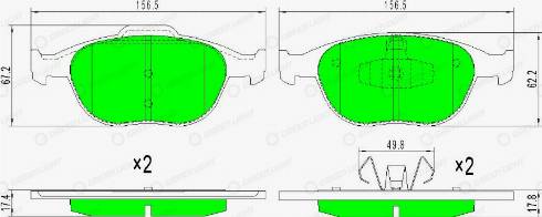 AutomotiveAdriado GLBP0209 - Kit de plaquettes de frein, frein à disque cwaw.fr