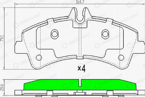 AutomotiveAdriado GLBP0205 - Kit de plaquettes de frein, frein à disque cwaw.fr