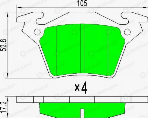 AutomotiveAdriado GLBP0206 - Kit de plaquettes de frein, frein à disque cwaw.fr