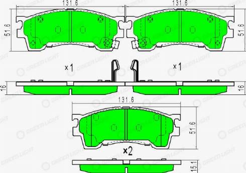 AutomotiveAdriado GLBP0200 - Kit de plaquettes de frein, frein à disque cwaw.fr