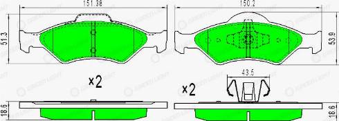 AutomotiveAdriado GLBP0203 - Kit de plaquettes de frein, frein à disque cwaw.fr