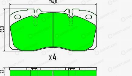 AutomotiveAdriado GLBP020HD - Kit de plaquettes de frein, frein à disque cwaw.fr