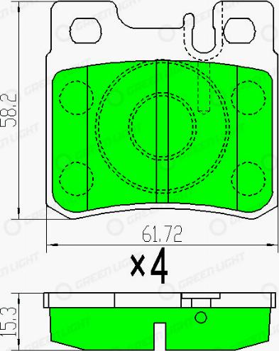 AutomotiveAdriado GLBP0219 - Kit de plaquettes de frein, frein à disque cwaw.fr