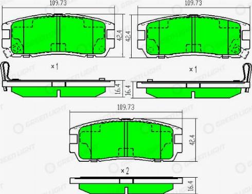 AutomotiveAdriado GLBP0214 - Kit de plaquettes de frein, frein à disque cwaw.fr