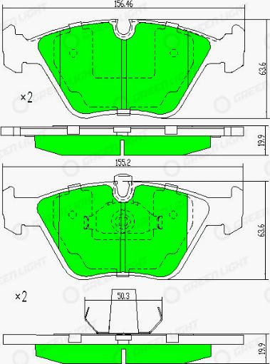 AutomotiveAdriado GLBP0215 - Kit de plaquettes de frein, frein à disque cwaw.fr