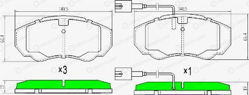 AutomotiveAdriado GLBP0216 - Kit de plaquettes de frein, frein à disque cwaw.fr