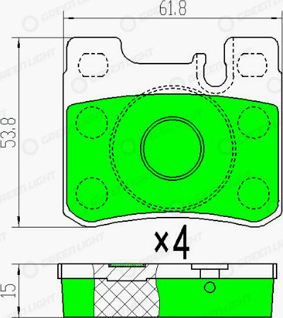 AutomotiveAdriado GLBP0211 - Kit de plaquettes de frein, frein à disque cwaw.fr