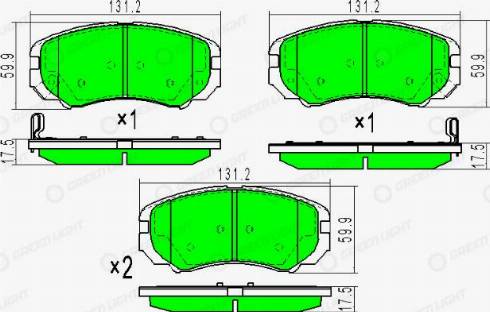 AutomotiveAdriado GLBP0218 - Kit de plaquettes de frein, frein à disque cwaw.fr