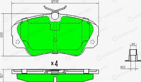 AutomotiveAdriado GLBP0213 - Kit de plaquettes de frein, frein à disque cwaw.fr