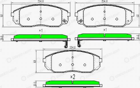 AutomotiveAdriado GLBP0289 - Kit de plaquettes de frein, frein à disque cwaw.fr