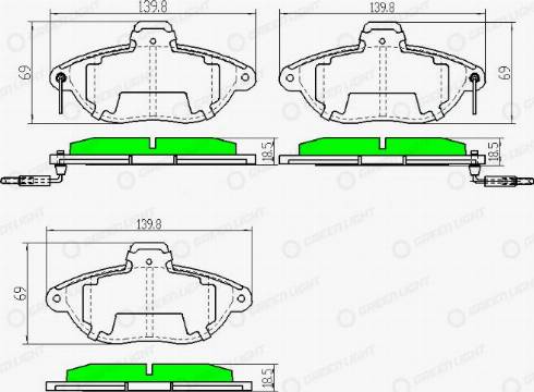 AutomotiveAdriado GLBP0284 - Kit de plaquettes de frein, frein à disque cwaw.fr