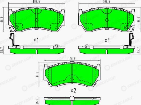 AutomotiveAdriado GLBP0286 - Kit de plaquettes de frein, frein à disque cwaw.fr