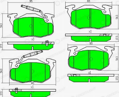 AutomotiveAdriado GLBP0281 - Kit de plaquettes de frein, frein à disque cwaw.fr