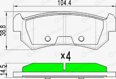 AutomotiveAdriado GLBP0288 - Kit de plaquettes de frein, frein à disque cwaw.fr