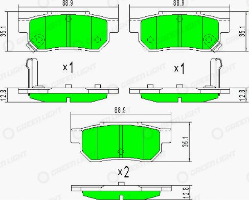 AutomotiveAdriado GLBP0283 - Kit de plaquettes de frein, frein à disque cwaw.fr