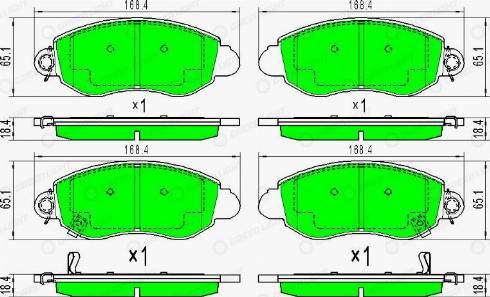 AutomotiveAdriado GLBP0282 - Kit de plaquettes de frein, frein à disque cwaw.fr